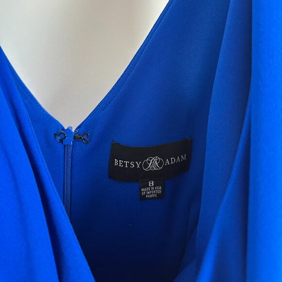 BETSY ADAM Sam Scuba Bow Maxi Dress Size US 8 - Picture 5 of 12